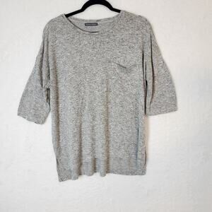 417 Chelsea & Theodore Womens Sz L  Oversized Sweater Minimalist Lagenlook Gray